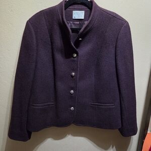 Pendleton Vintage Plum 100% Virgin Wool Blazer Size 42 (Best Fits Medium)